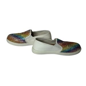 Torrid Rhinestone Rainbow Slip On Women's 7.5 WW‎ Loafer Shoes